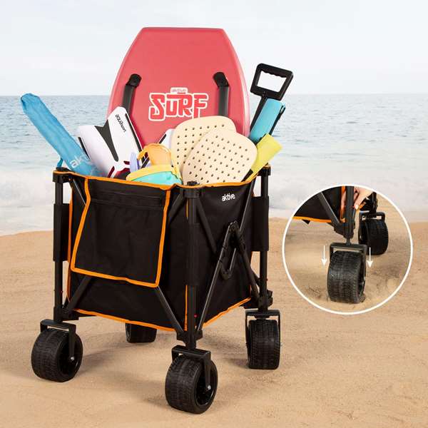 Color Baby Carro de Playa Plegable 52x52x71/105cm con Ruedas 17x10cm para Niños