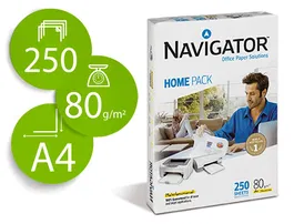 Navigator Home Pack Papel Multifuncion DIN A4 80 Gramos Paquete de 250 Hojas