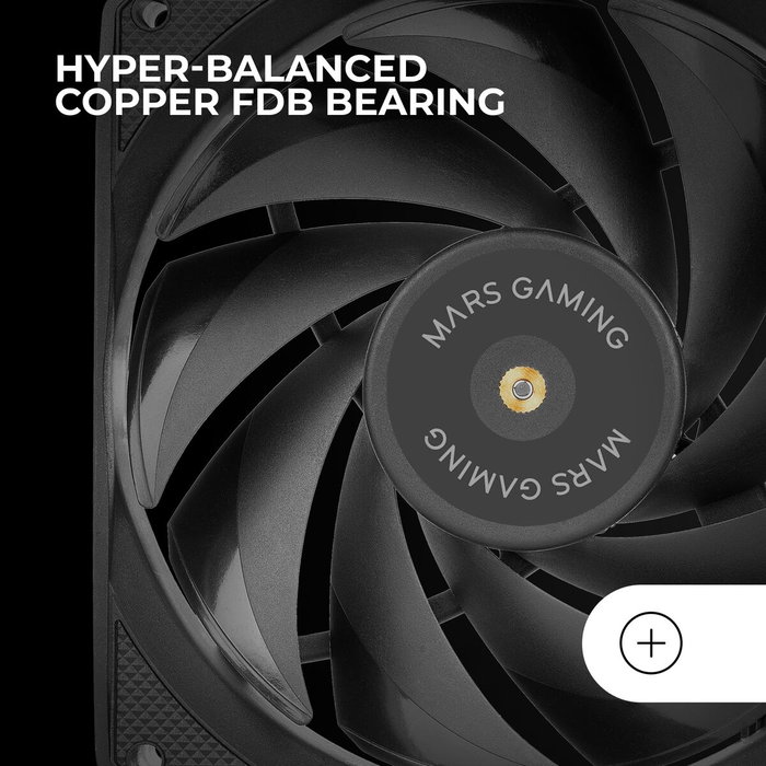 Mars Gaming Pack de 2 Ventiladores MF-NCLX2 de 120 mm Negro