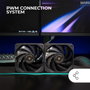 Mars Gaming Pack de 2 Ventiladores MF-NCLX2 de 120 mm Negro