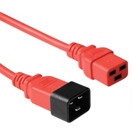 MicroConnect Cable de alimentación rojo C20 a C19, 1,8M