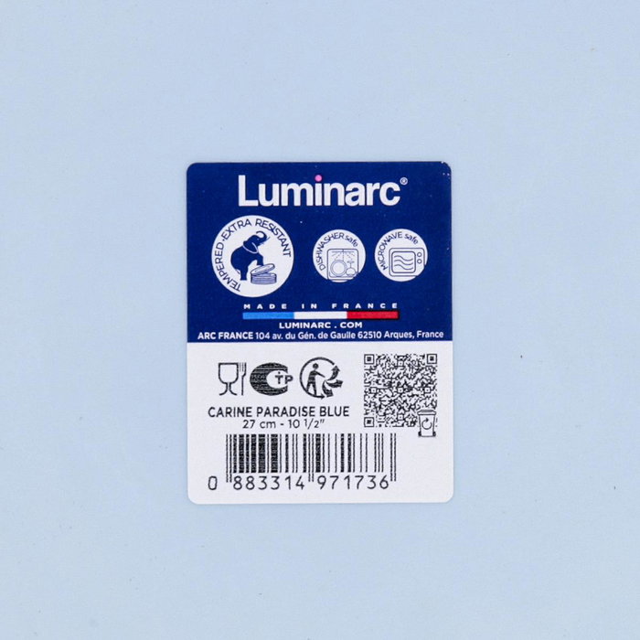 Plato Llano Opal Carine Paradise Luminarc 27 cm