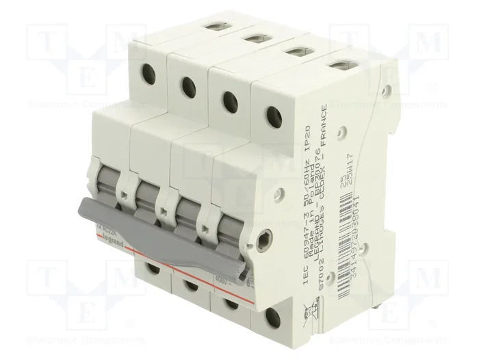 LEGRAND RX3 Interruptor de aislamiento 4 polos 63A 400VAC LEGRAND RX3 Interruptor de aislamiento 4 polos 63A 400VAC