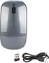Generico Ratón Inalámbrico Recargable 2 en 1 Bluetooth + USB 2.4G 1600 DPI Gris