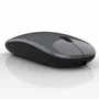 Generico Ratón Inalámbrico Recargable 2 en 1 Bluetooth + USB 2.4G 1600 DPI Gris