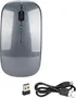 Generico Ratón Inalámbrico Recargable 2 en 1 Bluetooth + USB 2.4GHz Gris