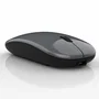 Generico Ratón Inalámbrico Recargable 2 en 1 Bluetooth + USB 2.4GHz Gris