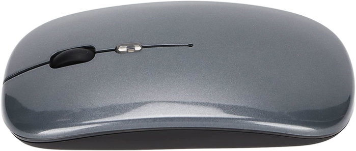 Generico Ratón Inalámbrico Recargable 2 en 1 Bluetooth + USB 2.4GHz Gris