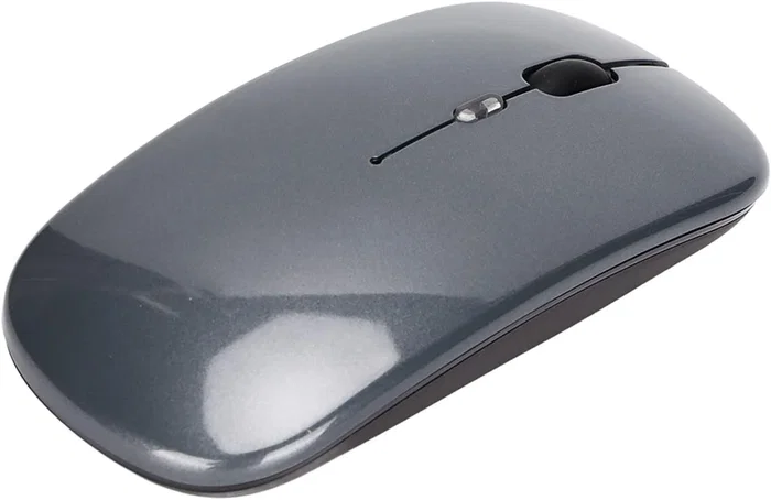 Generico Ratón Inalámbrico Recargable 2 en 1 Bluetooth + USB 2.4G 1600 DPI Gris