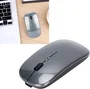 Generico Ratón Inalámbrico Recargable 2 en 1 Bluetooth + USB 2.4GHz Gris