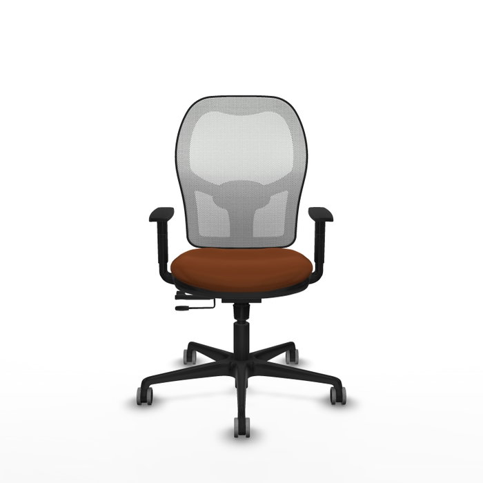PIQUERAS Y CRESPO Silla de oficina Jorquera con mecanismo Sincro/Traslack, Marrón y Blanco PIQUERAS Y CRESPO Silla de oficina Jorquera con mecanismo Sincro/Traslack, Marrón y Blanco