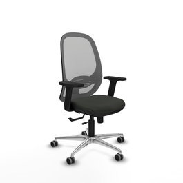 PIQUERAS Y CRESPO Silla de oficina Cilanco con mecanismo Sincro/Traslack, Negro y Gris