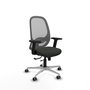 PIQUERAS Y CRESPO Silla de oficina Cilanco con mecanismo Sincro/Traslack, Negro y Gris