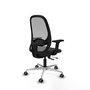 PIQUERAS Y CRESPO Silla de oficina Cilanco con mecanismo Sincro/Traslack, Negro y Gris