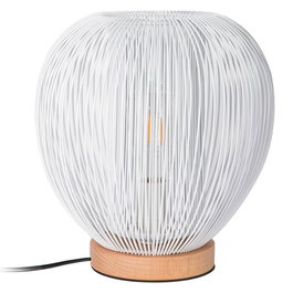 Home Deco Light Lámpara de Mesa Bola Blanca, 26 cm Diámetro, E27, Cable 1.8 m