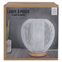 Home Deco Light Lámpara de Mesa Bola Blanca, 26 cm Diámetro, E27, Cable 1.8 m
