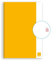 Bloc Escolofi Basic Tapa Dura A4 80H Liso 80G Amarillo (Set de 5)