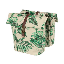 Basil Ever-Green Alforjas Dobles para Bicicleta 32L Impermeables Poliéster Resistente al Agua 28x16x35 cm