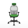 PIQUERAS Y CRESPO Silla de oficina Jorquera con mecanismo Sincro/Traslack Verde y Blanco
