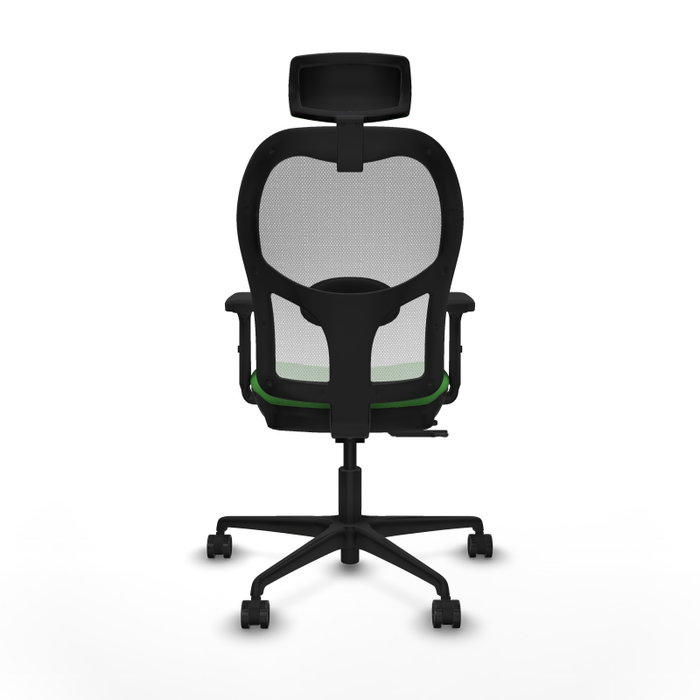 PIQUERAS Y CRESPO Silla de oficina Jorquera con mecanismo Sincro/Traslack Verde y Blanco