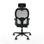 PIQUERAS Y CRESPO Silla de oficina Jorquera con mecanismo Sincro/Traslack Verde y Blanco
