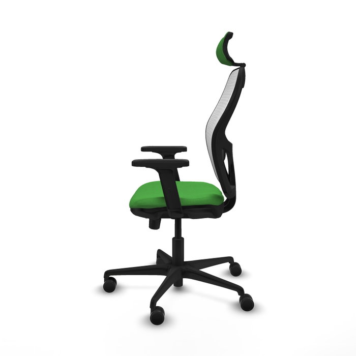 PIQUERAS Y CRESPO Silla de oficina Jorquera con mecanismo Sincro/Traslack Verde y Blanco