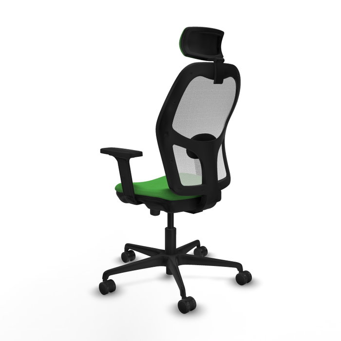 PIQUERAS Y CRESPO Silla de oficina Jorquera con mecanismo Sincro/Traslack Verde y Blanco