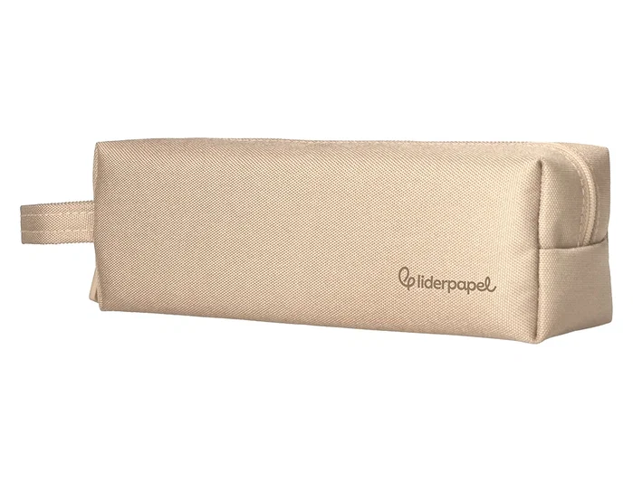 Liderpapel Estuche portatodo Classic rectangular con asa crema
