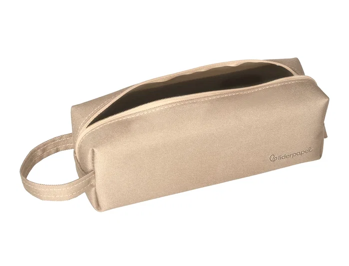 Liderpapel Estuche portatodo Classic rectangular con asa crema