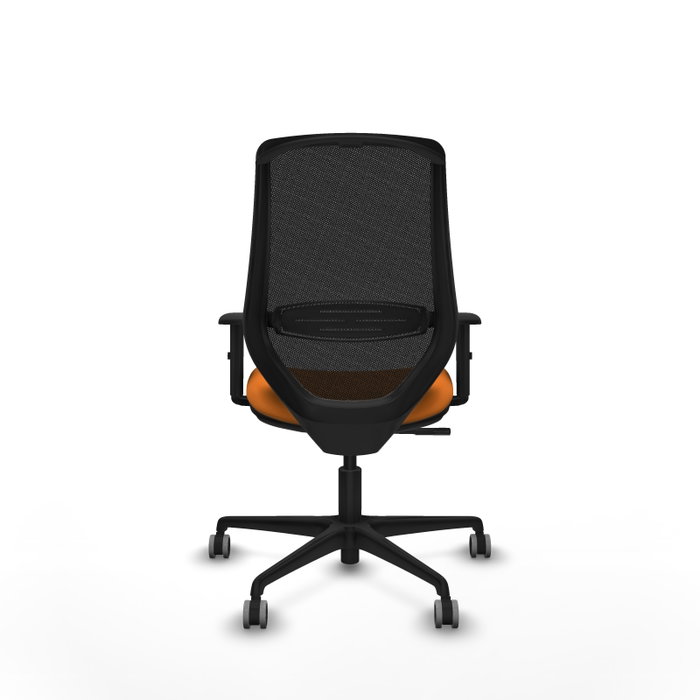 PIQUERAS Y CRESPO Silla de oficina Mardos con mecanismo Sincro, Naranja y Negro