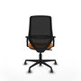 PIQUERAS Y CRESPO Silla de oficina Mardos con mecanismo Sincro, Naranja y Negro