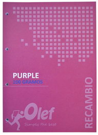 Recambio Olef A4 80H 100Gr 4 Taladros Cuadric.5X5 Violeta (Set de 5)
