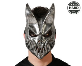 Máscara de Conejo Demoníaco Plateado con Diseño Agresivo