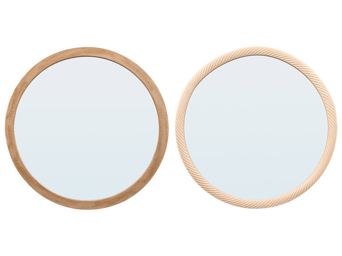 GIFTDECOR Espejo Redondo Madera Pack de 4 GIFTDECOR Espejo Redondo Madera Pack de 4
