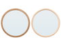 GIFTDECOR Espejo Redondo Madera Pack de 4