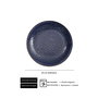 SUMMA Plato Hondo Moon Blue 23 cm Colección MOON Porcelana Vitrificada Azul (Set de 6)
