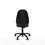 Silla de oficina Algarra con mecanismo Contacto permanente básico tapizada con Similpiel color Gris oscuro. Equipada con Base poliamida negra, Sin brazos y Ruedas de nailon 50 mm