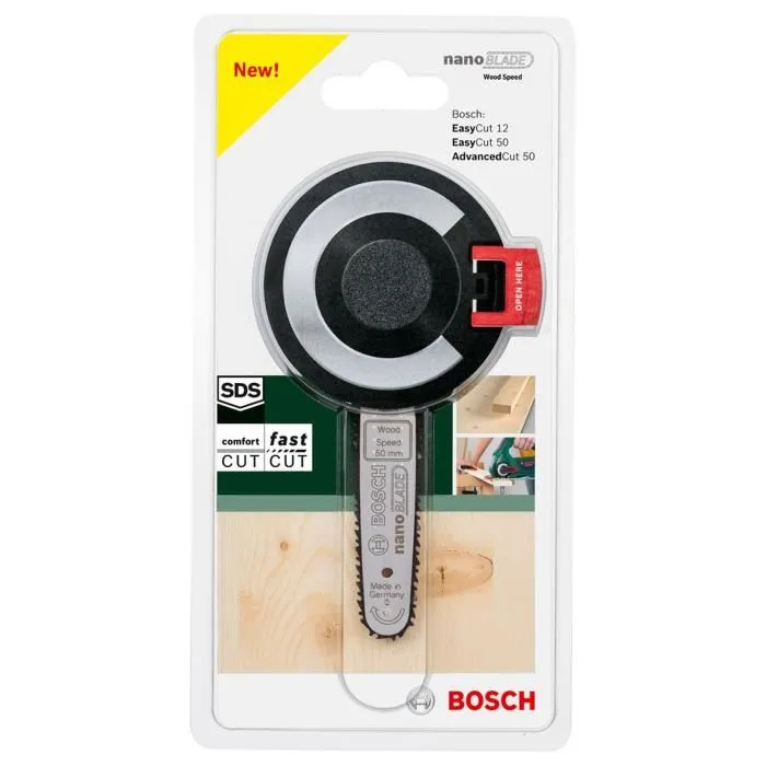 Bosch Accesorios NANOBLADE WOOD SPEED 50 Cuchilla para Madera Tecnología NanoBlade Fácil y Rápido