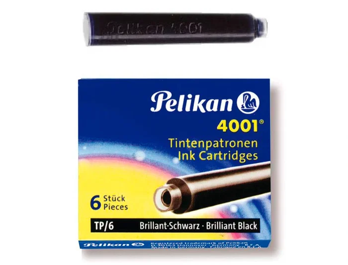 Pelikan Caja 6 Cartuchos Tinta para Plumas Negro