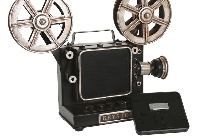 DKD Home Decor Reloj Sobremesa Vintage Negro Plateado 7.5 x 20.5 x 26 cm