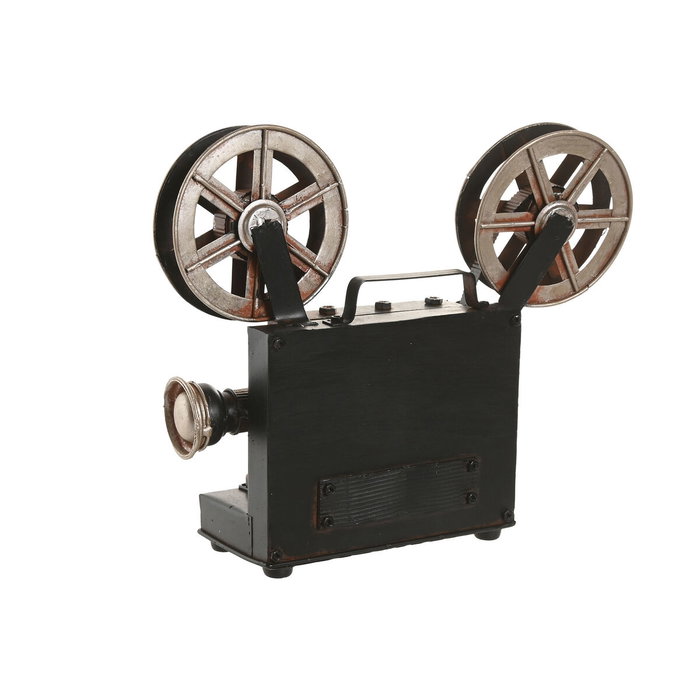 DKD Home Decor Reloj de Sobremesa Metal Negro y Plateado