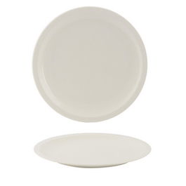 SUMMA MODERN Plato Llano de Vajilla en Vitroporcelana Blanco Marfil, 29 cm de Diámetro, Apto Lavavajillas y Microondas (Set de 6)