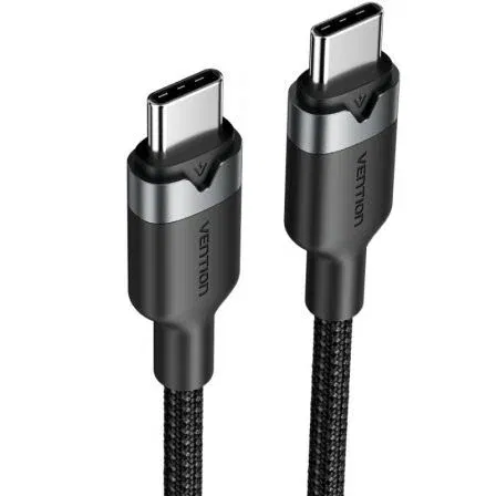 Vention TRDBH Cable USB-C a USB-C 2.0 Macho-Macho 60W 480Mbps 2m Negro