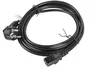 Lanberg CA-C13C-11CC-0050-BK Cable de alimentación 5 m Negro con Conector Schuko hembra IEC320 C13 hembra a 90°