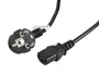 Lanberg CA-C13C-11CC-0050-BK Cable de alimentación 5 m Negro con Conector Schuko hembra IEC320 C13 hembra a 90°