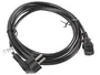Lanberg CA-C13C-11CC-0050-BK Cable de alimentación 5 m Negro con Conector Schuko hembra IEC320 C13 hembra a 90°