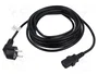 Lanberg CA-C13C-11CC-0050-BK Cable de Alimentación Schuko a IEC320 C13 5m Negro