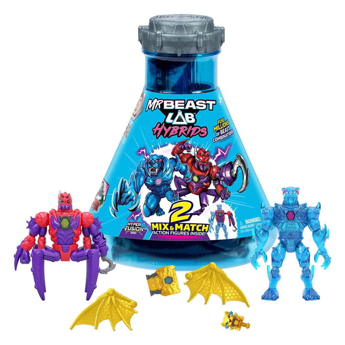 Moose Toys Mr. Beast Lab Hybrids Series 2 Pack de 2 Spider vs Energy Panther 11 cm Moose Toys Mr. Beast Lab Hybrids Series 2 Pack de 2 Spider vs Energy Panther 11 cm
