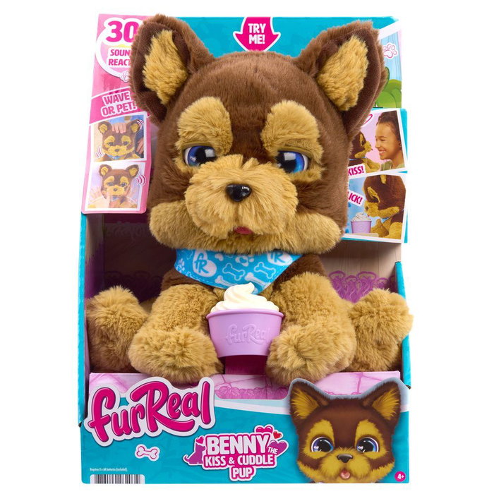 JUST PLAY Peluche interactivo Benny the Kiss & Cuddle FurReal JUST PLAY Peluche interactivo Benny the Kiss & Cuddle FurReal