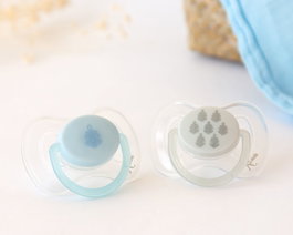 Set 2 Chupetes Ortodónticos Azul y Gris